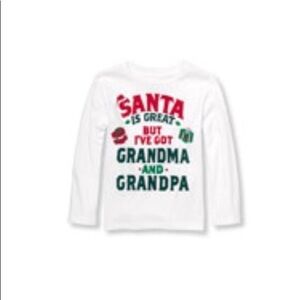 Children's place boys santa long sleeve tee